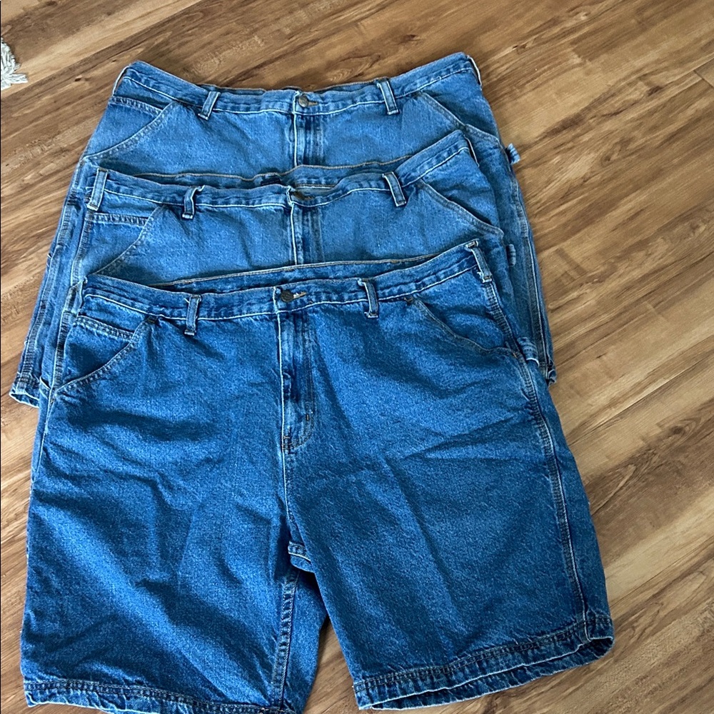 Blue Denim Shorts Trio